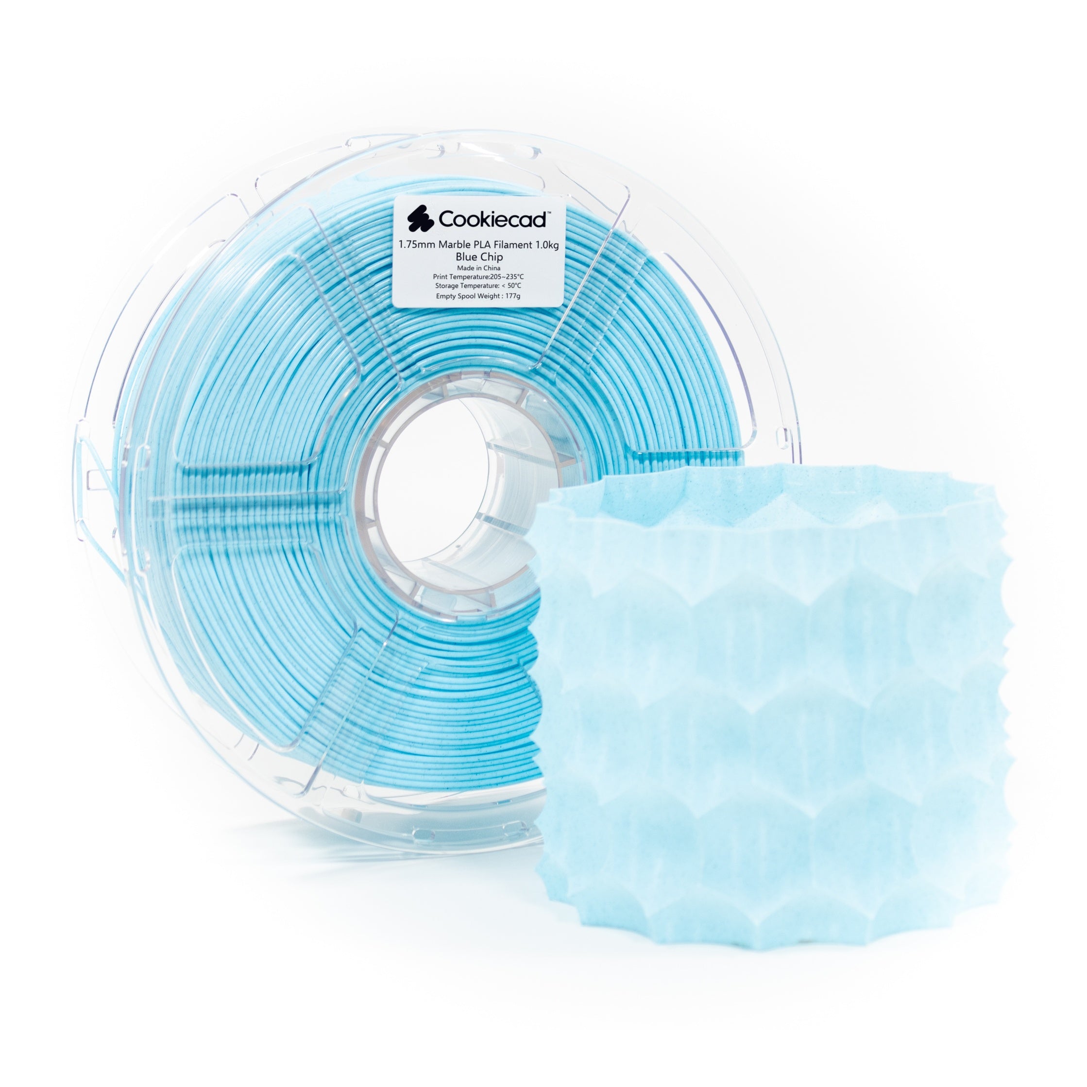 Blue Chip Marble PLA Filament 1.75mm, 1kg