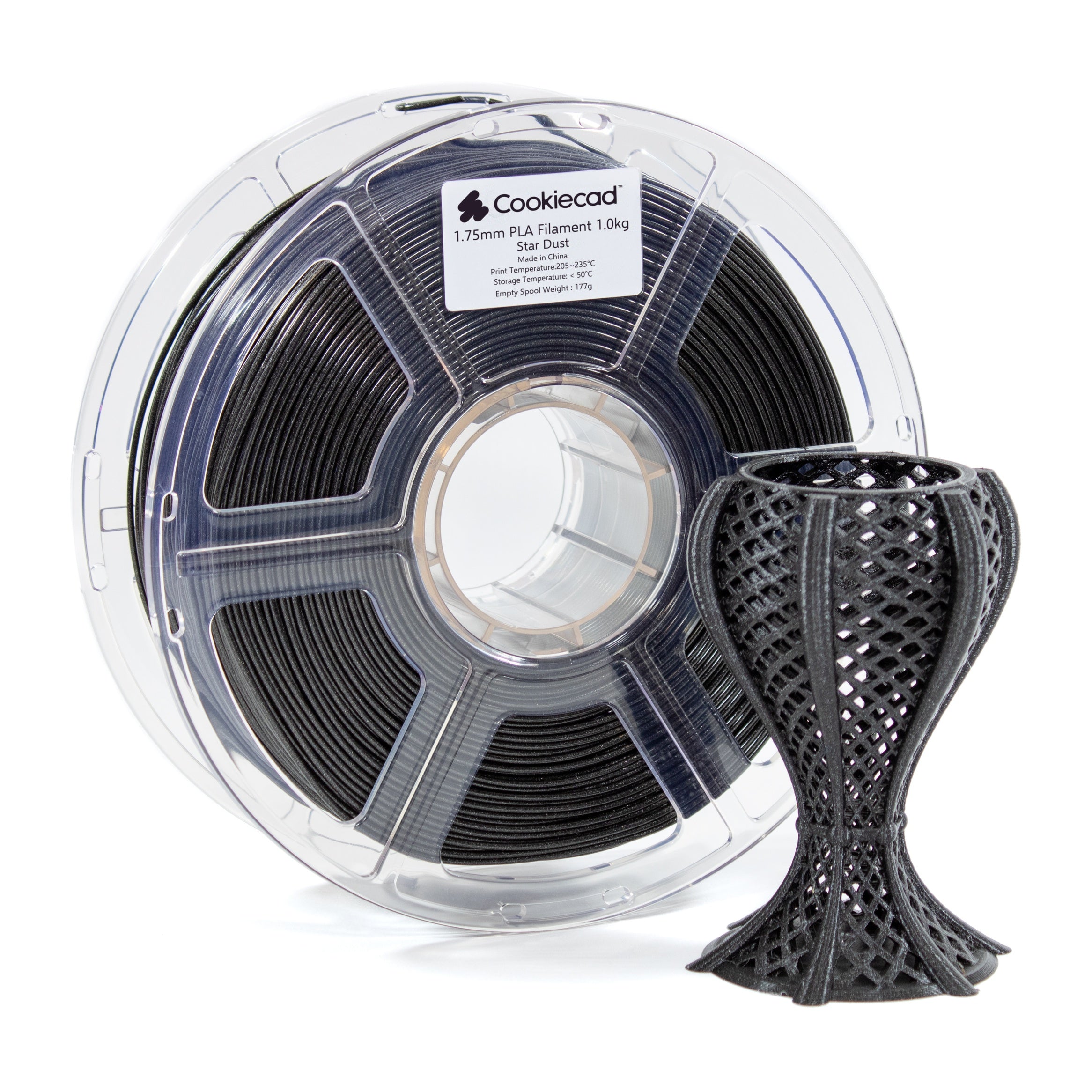 Star Dust Glitter Black PLA Filament 1.75mm, 1kg