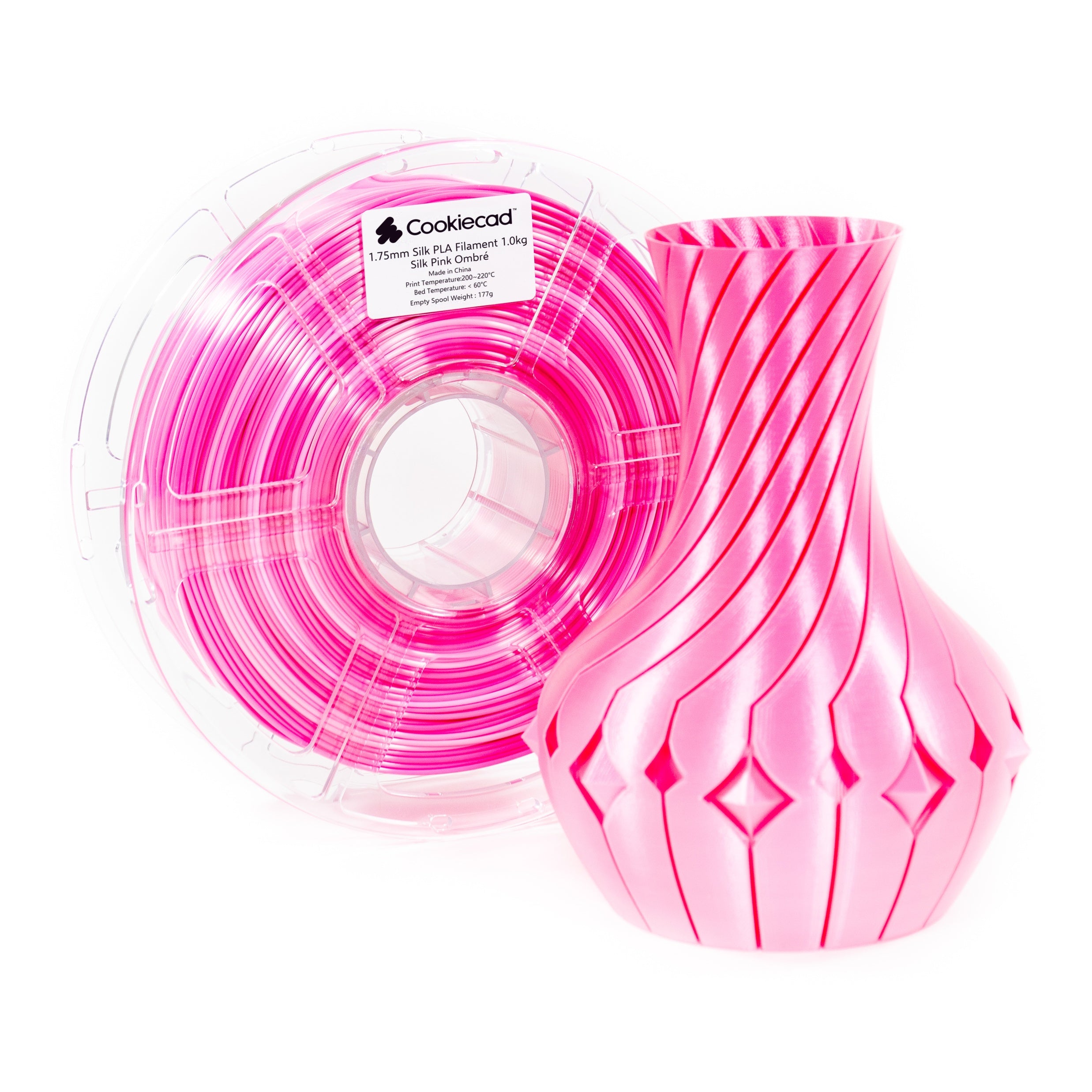 SILK Pink Ombré PLA Filament 1.75mm, 1kg