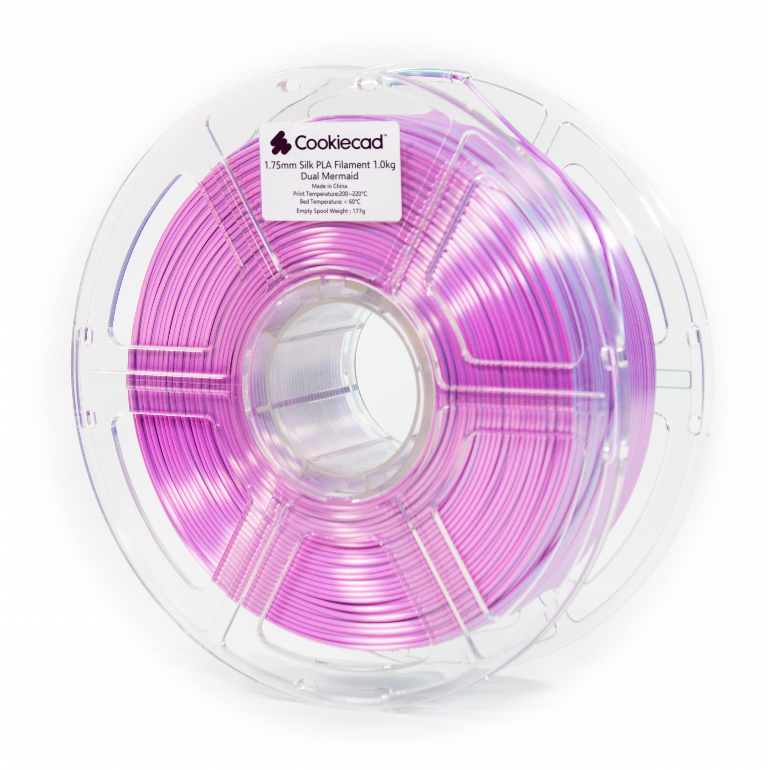 SILK Dual Mermaid (emerald - purple) PLA Filament 1.75mm, 1kg
