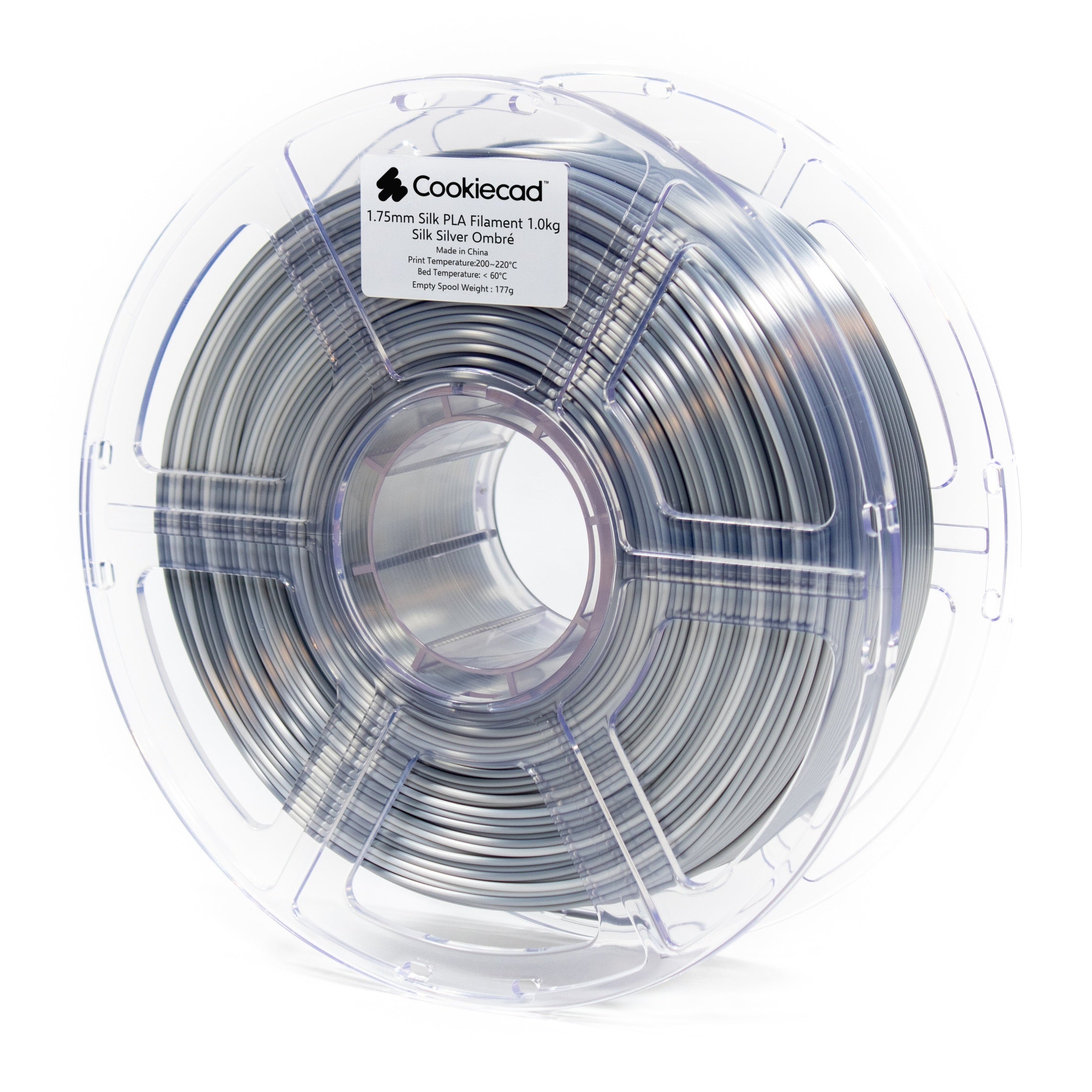 SILK Silver Ombré PLA Filament 1.75mm, 1kg