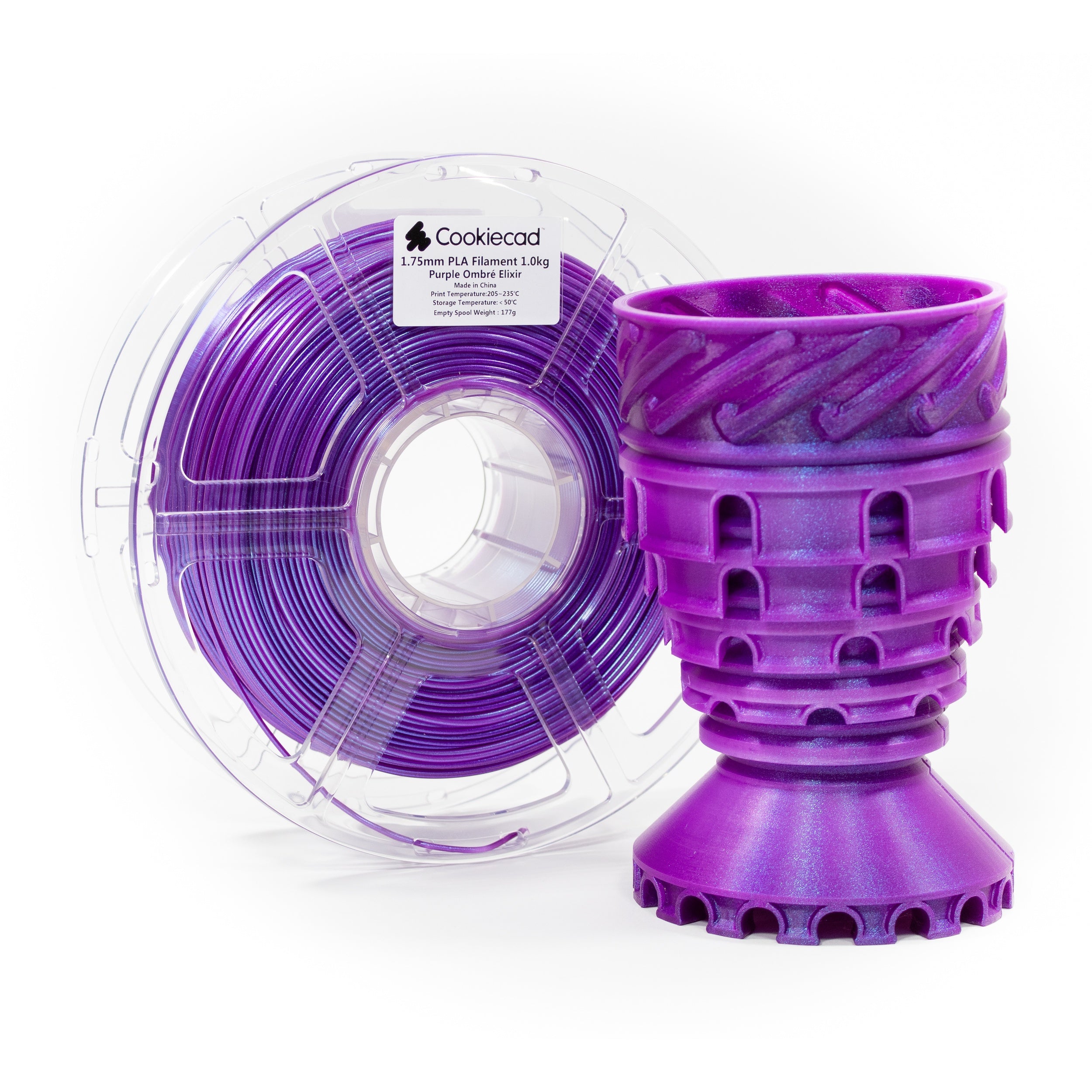 Purple Ombré Elixir PLA Filament 1.75mm, 1kg