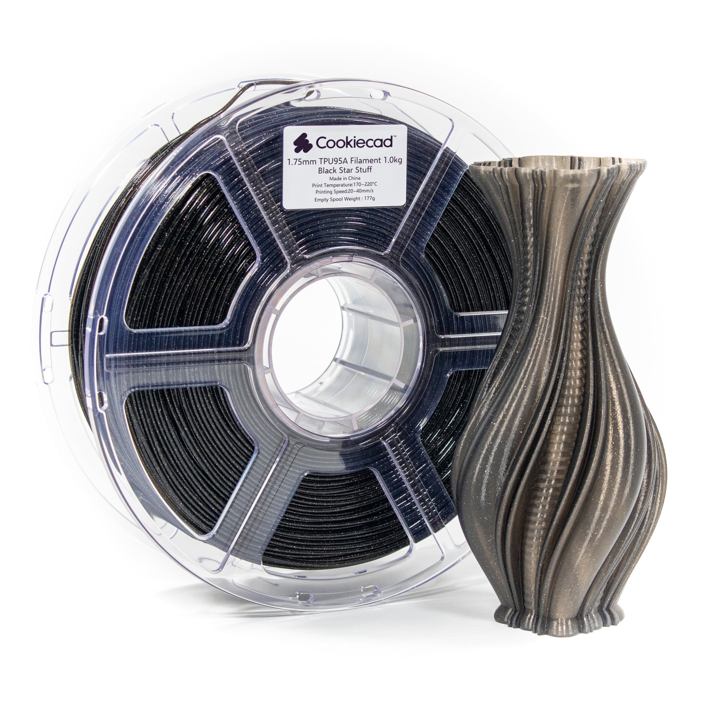 TPU Black Star Stuff TPU 95A Filament 1.75mm, 1kg