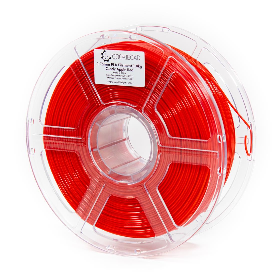 Candy Apple Red PLA Filament 1.75mm, 12 x 1kg