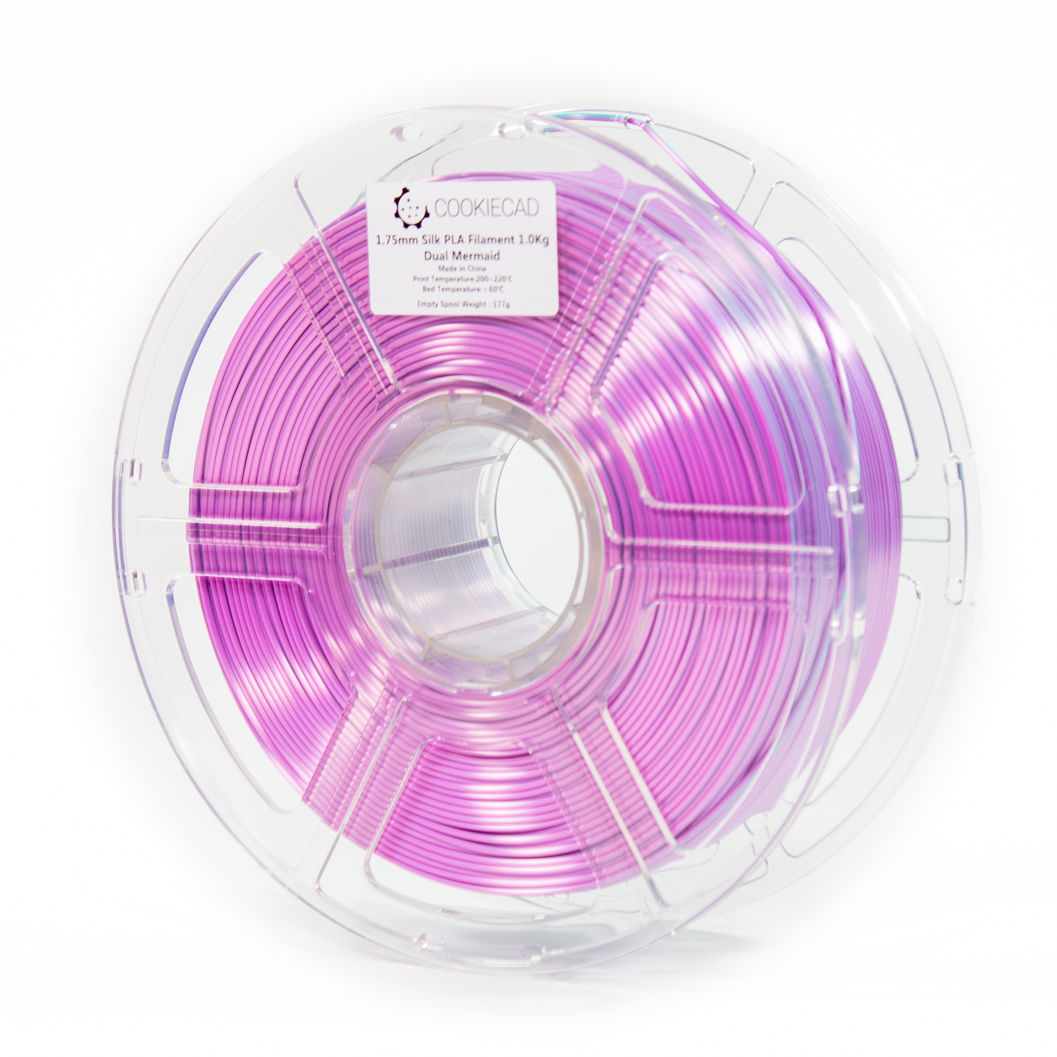 SILK Dual Mermaid (emerald - purple) PLA Filament 1.75mm, 12 x 1kg