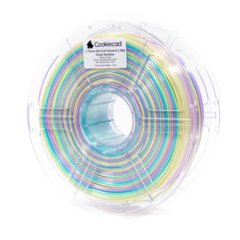SILK Pastel Rainbow PLA Filament 1.75mm, 12 x 1kg