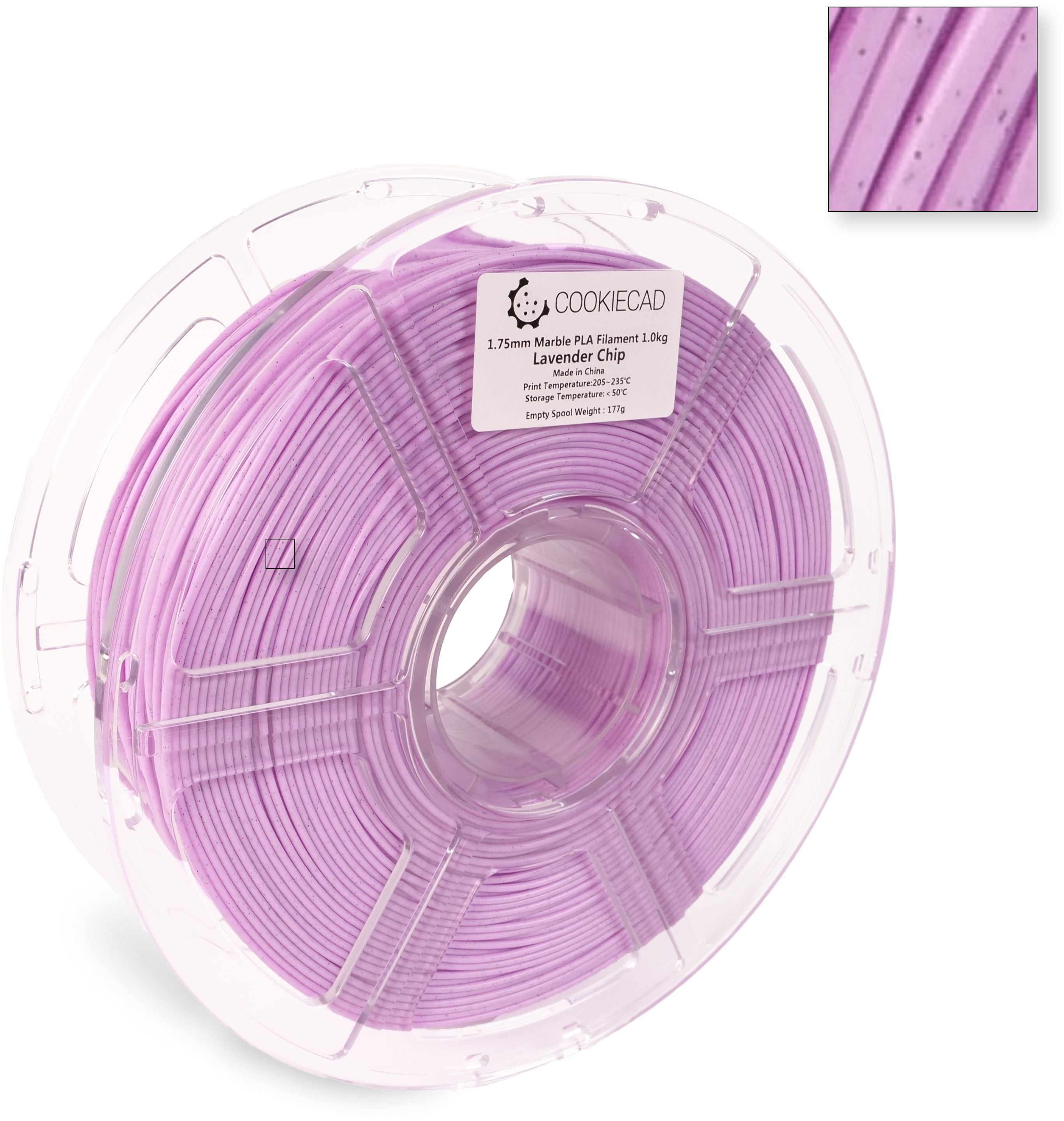 Lavender Chip Marble PLA Filament 1.75mm, 12 x 1kg