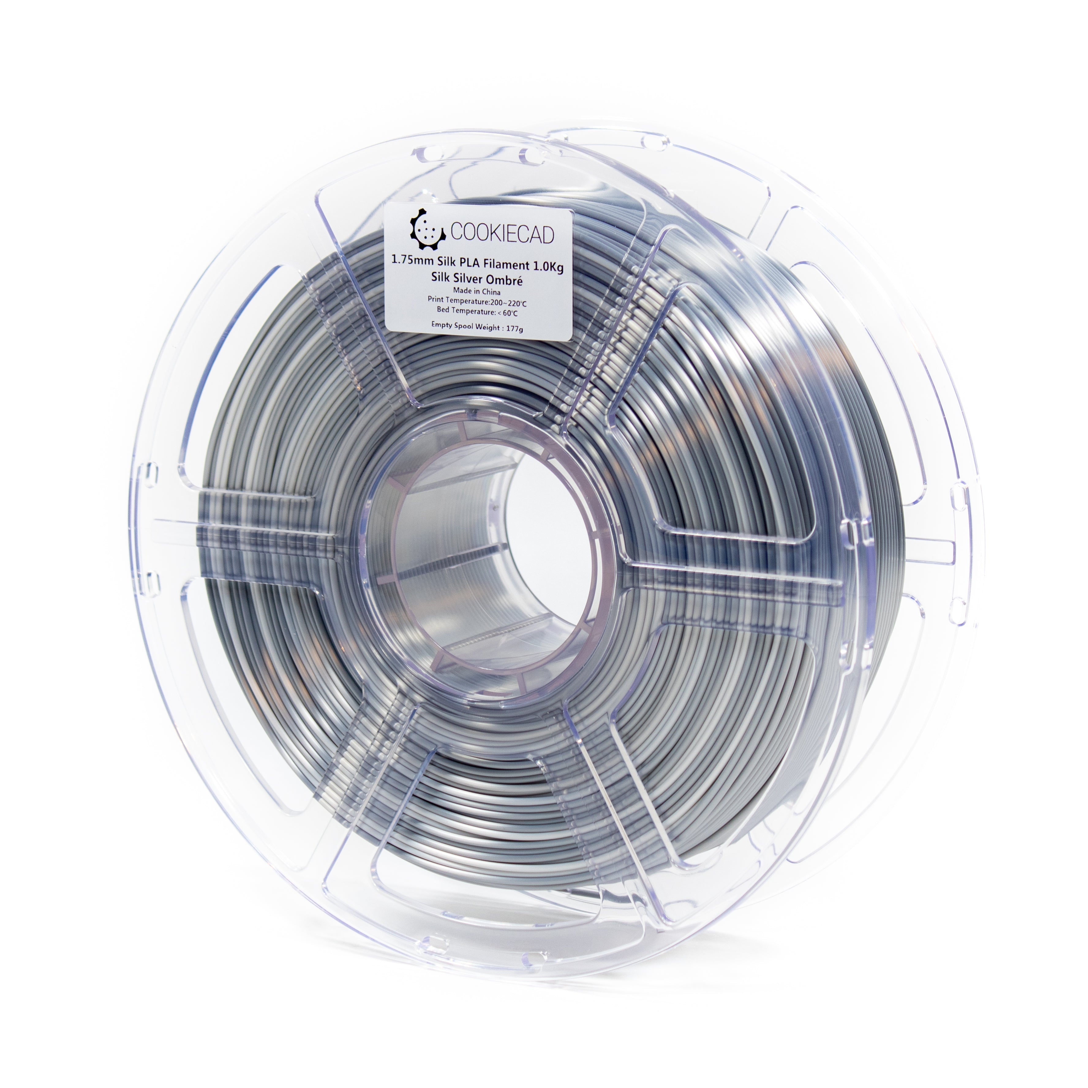 SILK Silver Ombré PLA Filament 1.75mm, 12 x 1kg