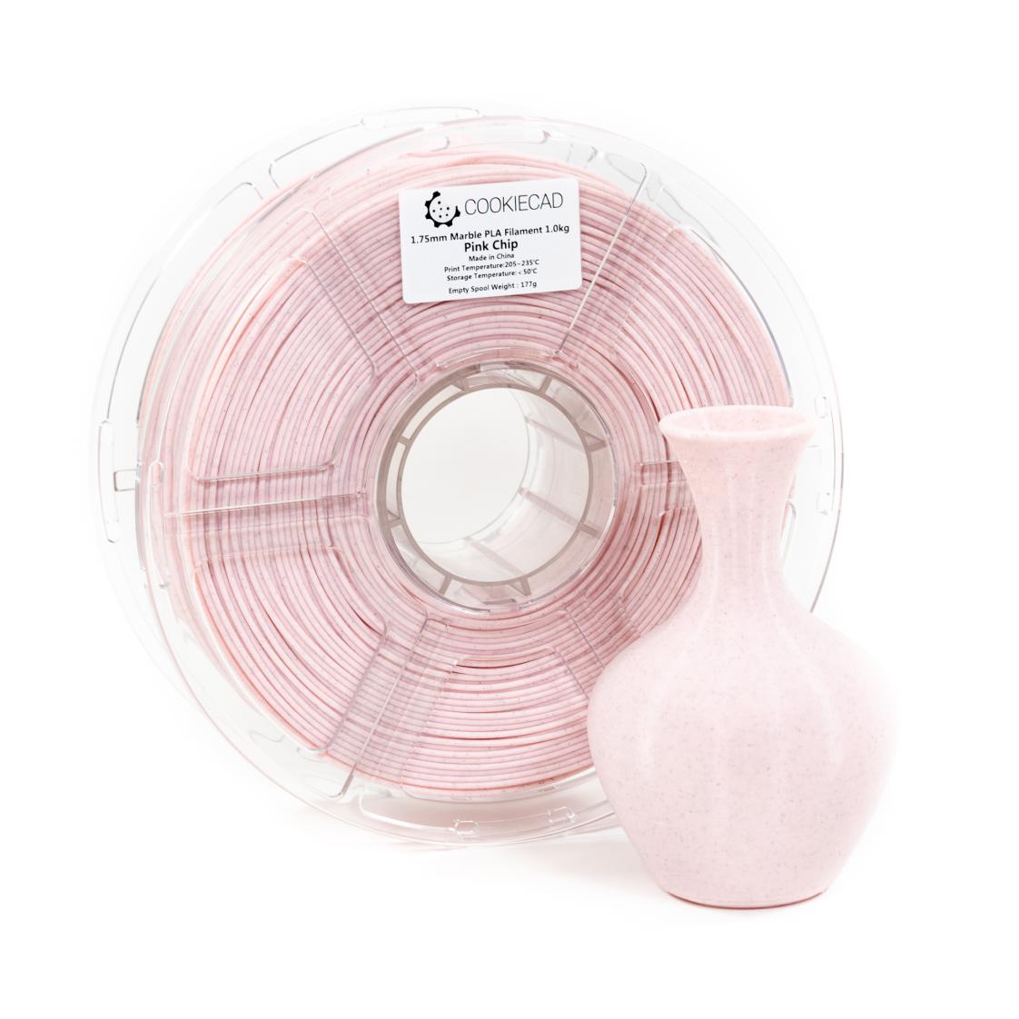 Pink Chip Marble PLA Filament 1.75mm, 12 x 1kg