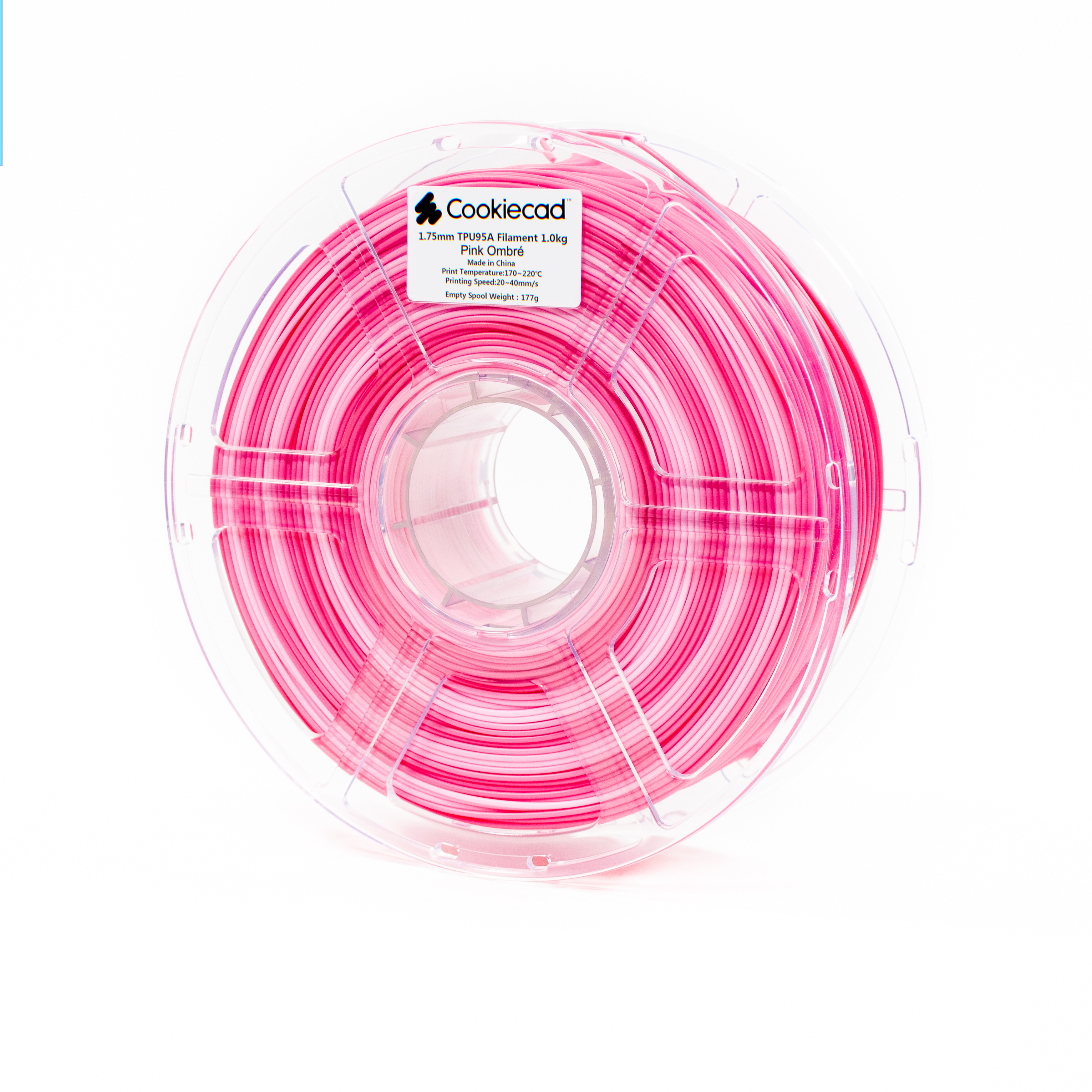 TPU Pink Ombre TPU 95A Filament 1.75mm, 12 x 1kg