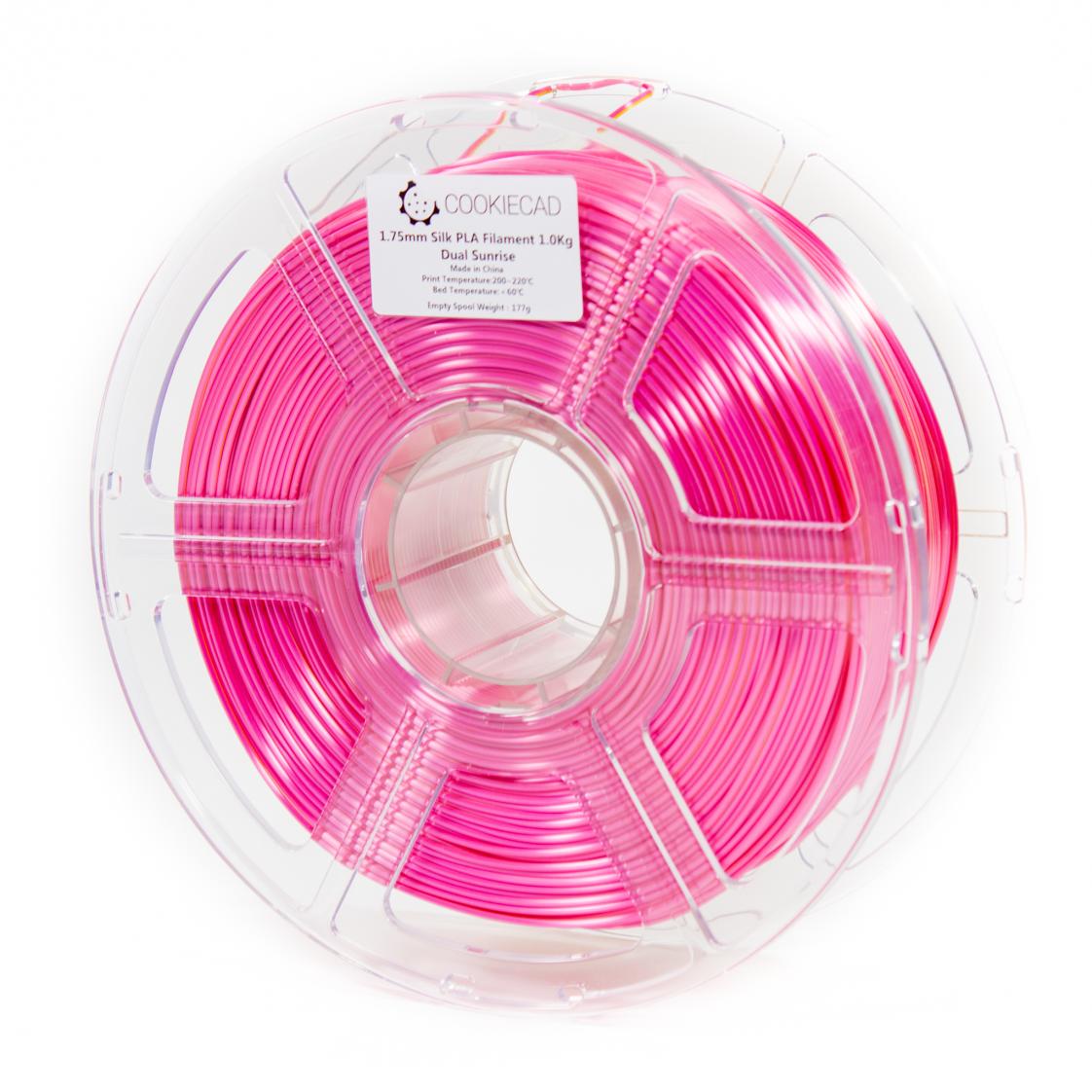 SILK Dual Sunrise (pink - yellow) PLA Filament 1.75mm, 12 x 1kg