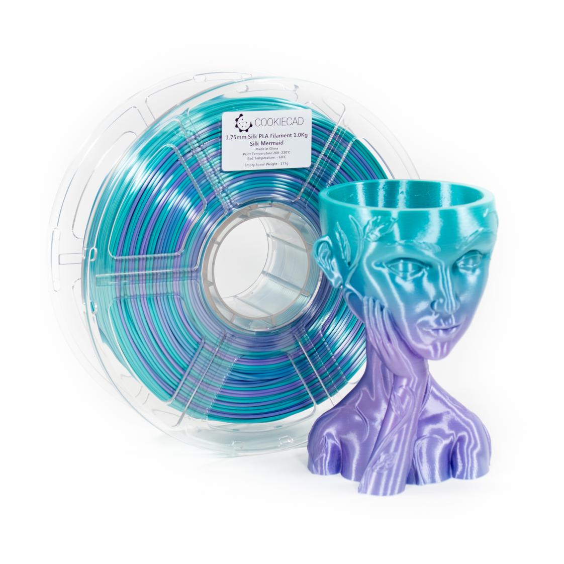 SILK Mermaid PLA Filament 1.75mm, 12 x 1kg