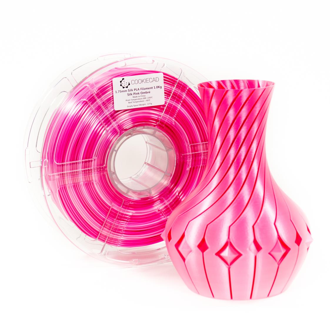 SILK Pink Ombré PLA Filament 1.75mm, 12 x 1kg
