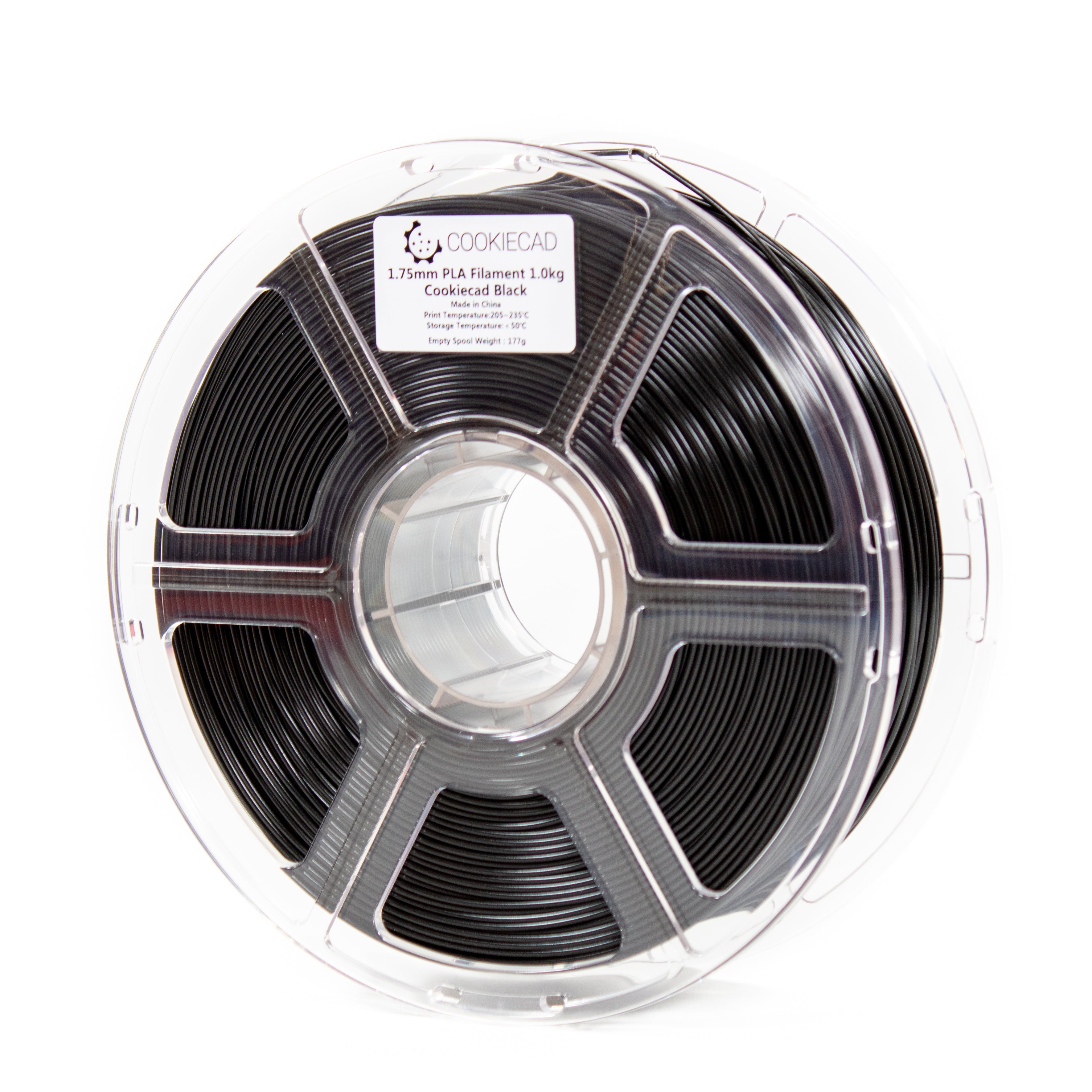 Black PLA Filament 1.75mm, 12 x 1kg