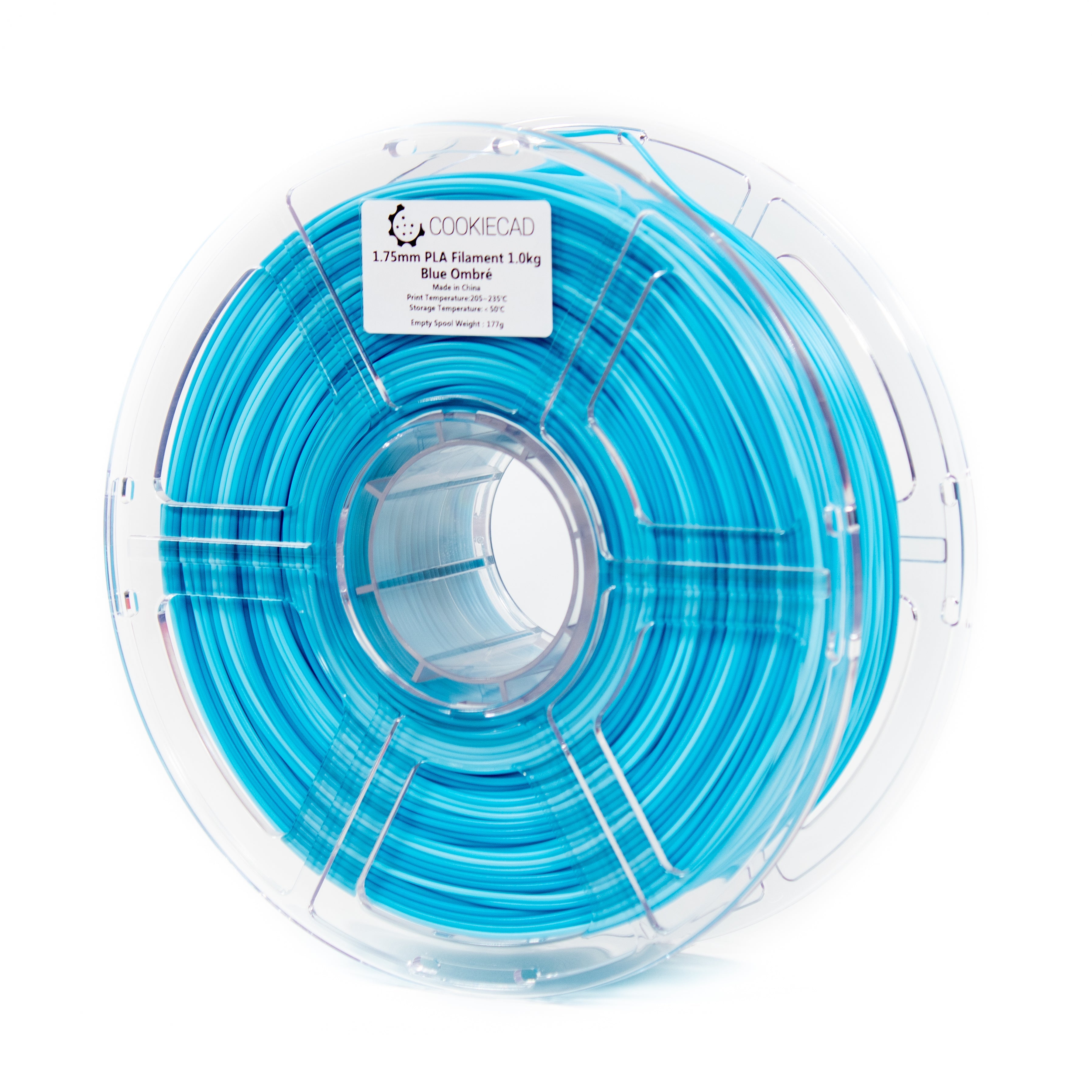 Blue Ombré PLA Filament 1.75mm, 12 x 1kg