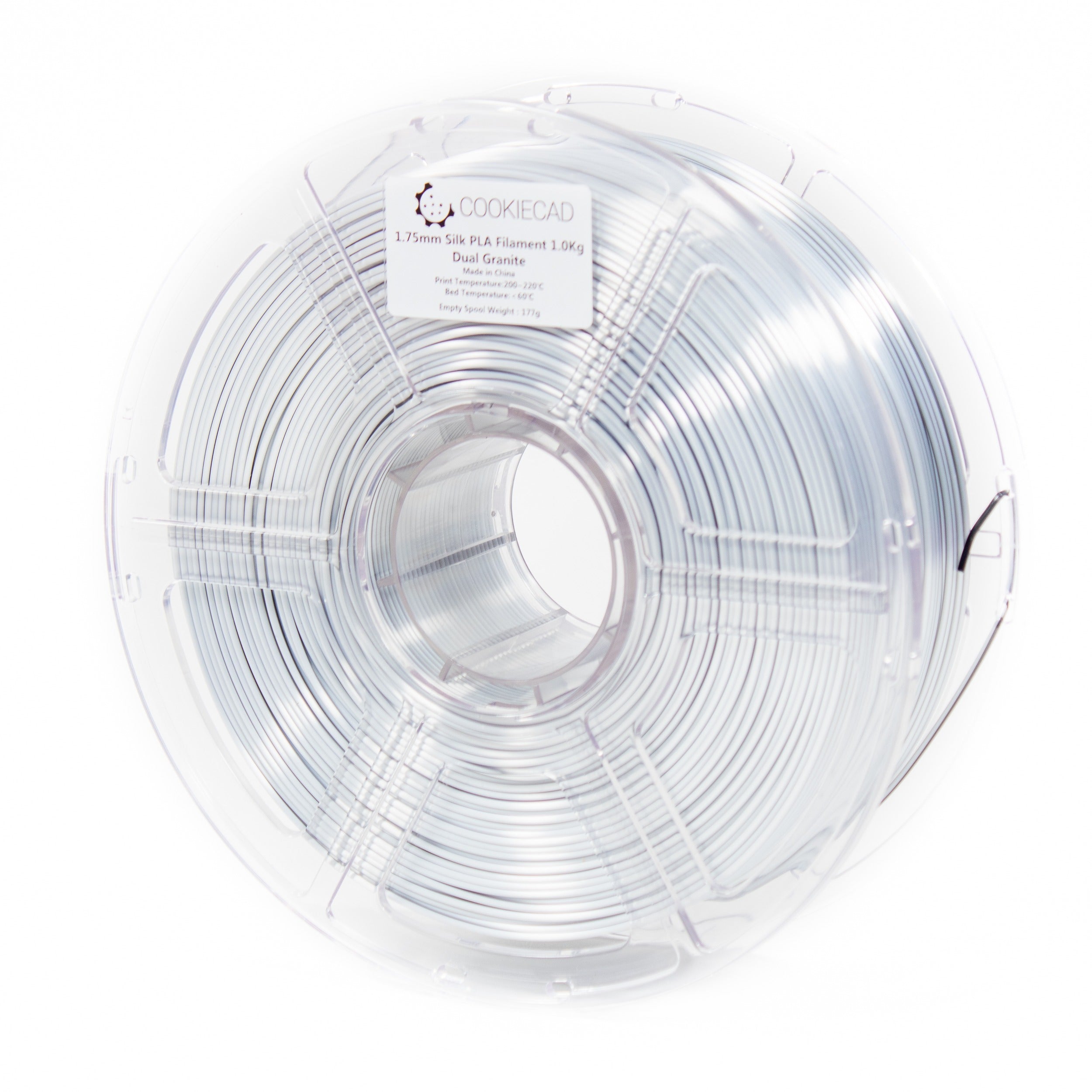 SILK Dual Granite PLA (Gray/Light Gray) Filament 1.75mm, 12 x 1kg