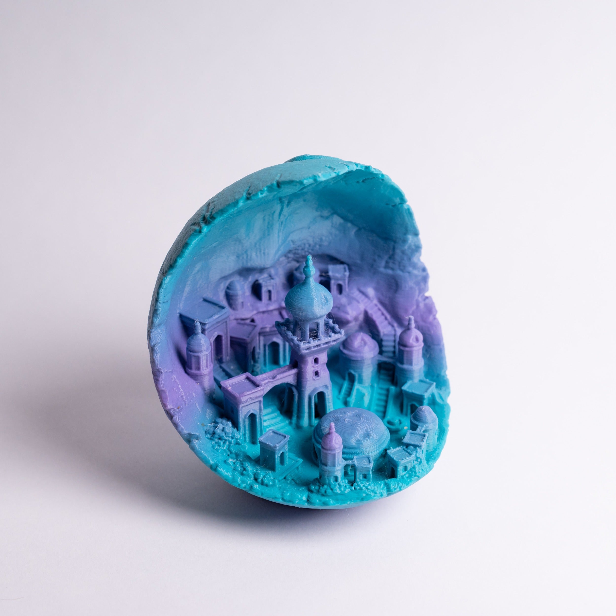 3D print in Cookiecad Mermaid PLA filament, the same colour