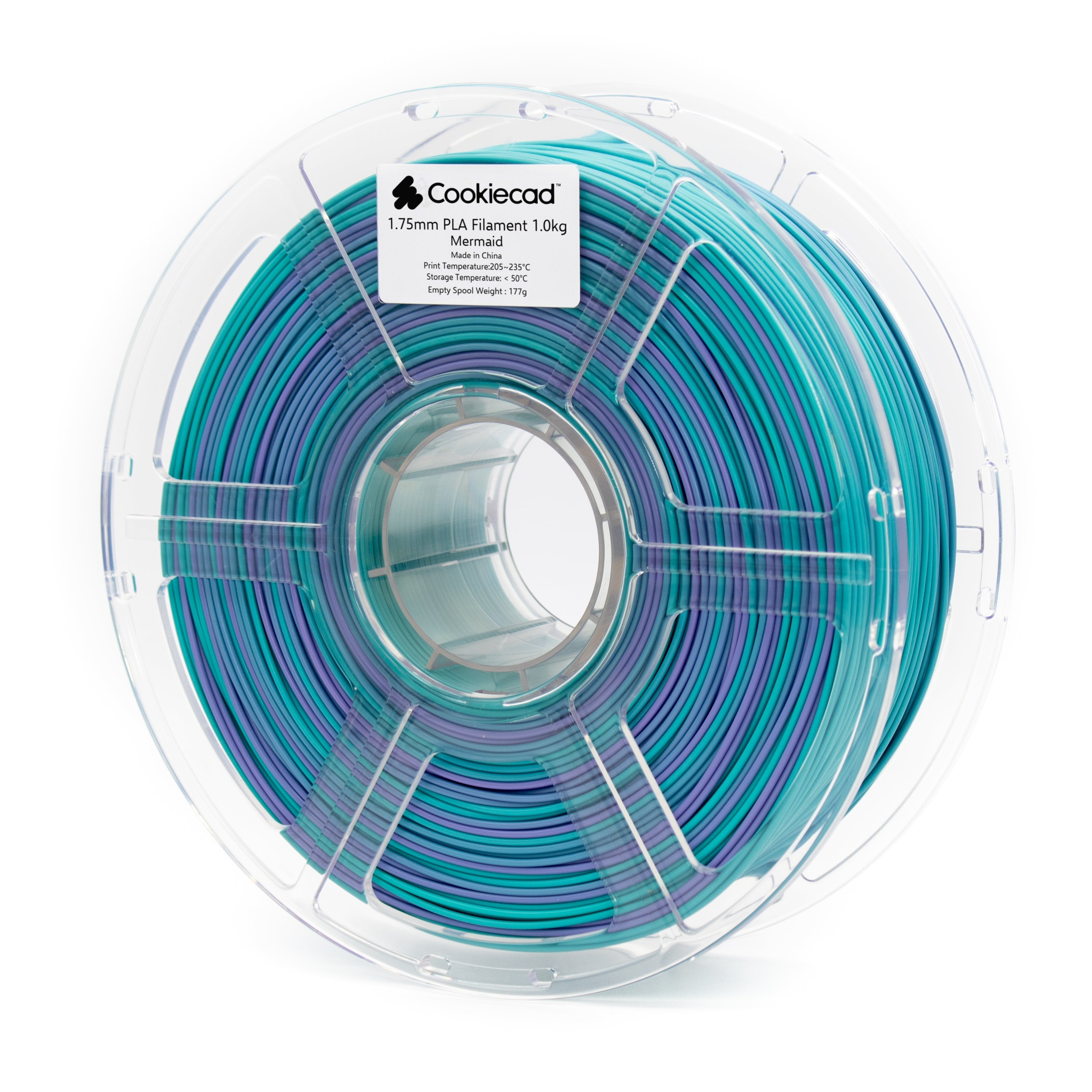 Zeemeermin PLA-filament (paars, blauw en groen), 1,75 mm, 1 kg