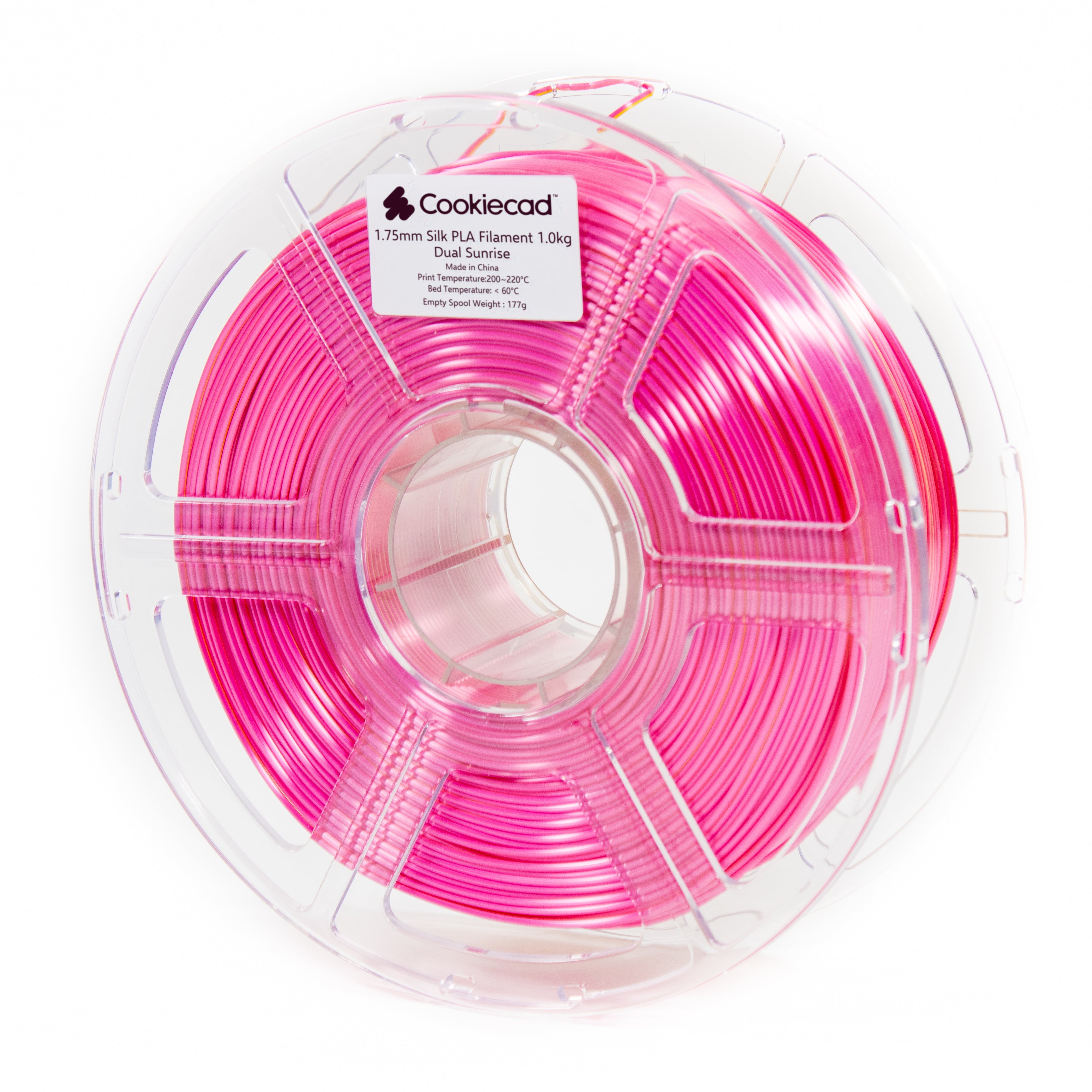 SILK Dual Sunrise (roze - geel) PLA-filament 1,75 mm, 12 x 1 kg