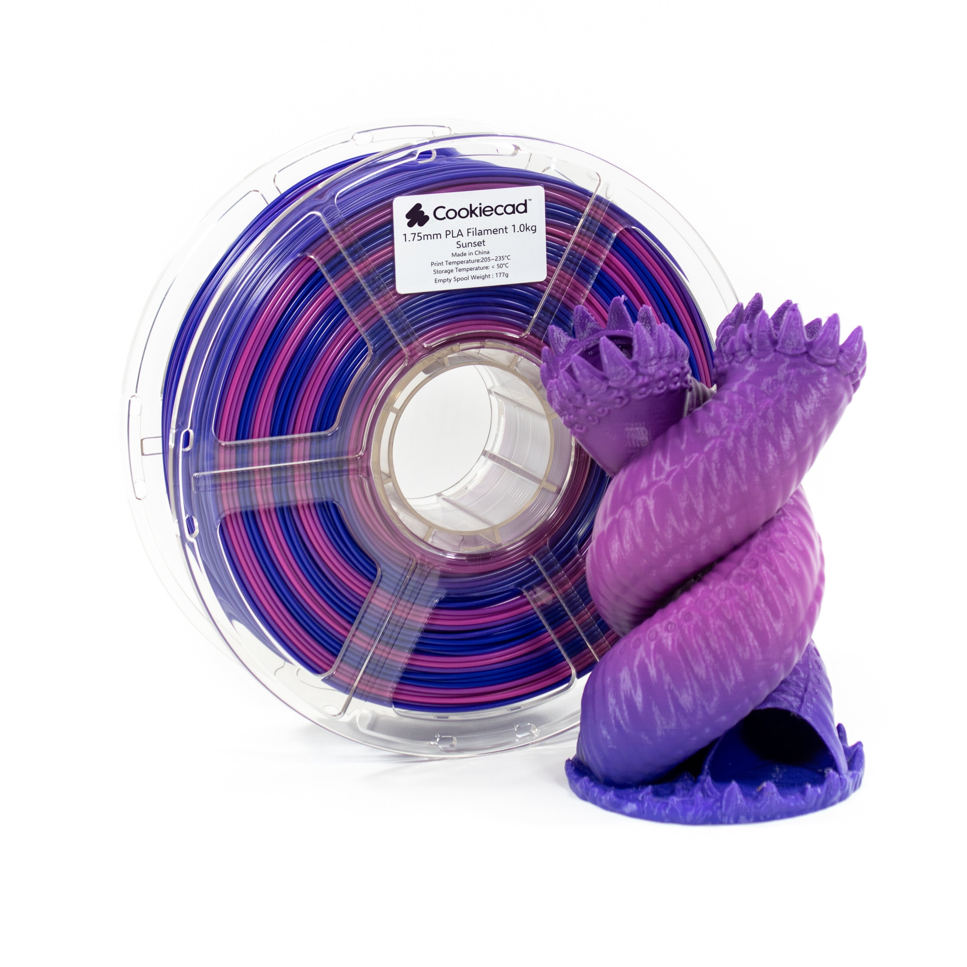 Sunset (donkerblauw → paars → magenta) PLA-filament 1,75 mm, 1 kg