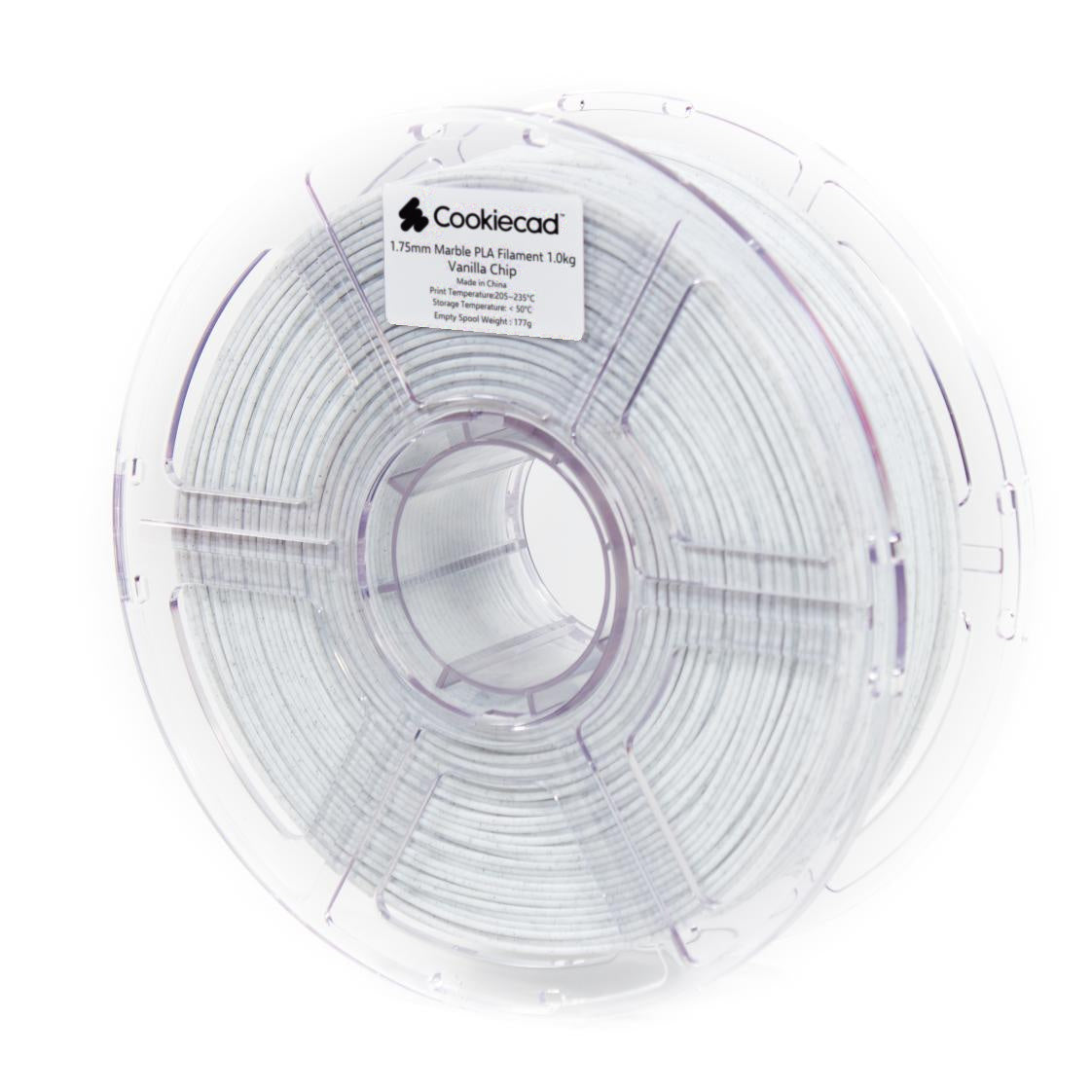 Vanille-chip-marmer PLA-filament 1,75 mm, 12 × 1 kg