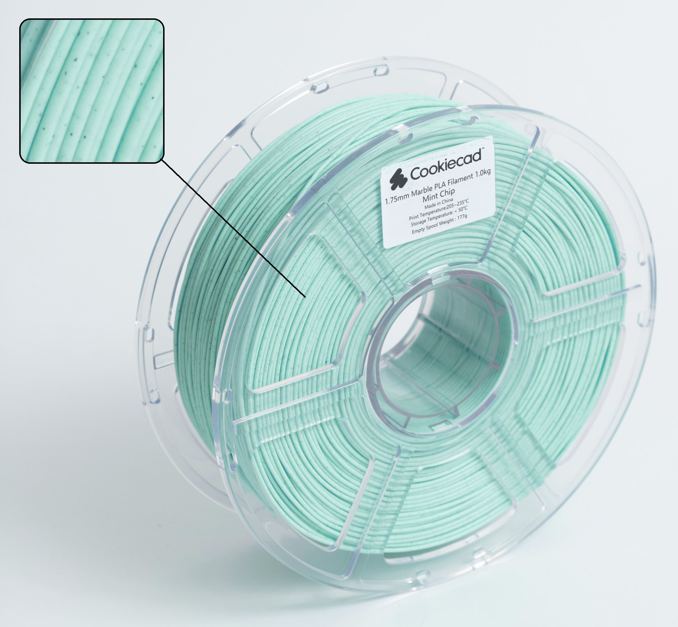 Mint Chip Marble PLA-filament 1,75 mm, 1 kg