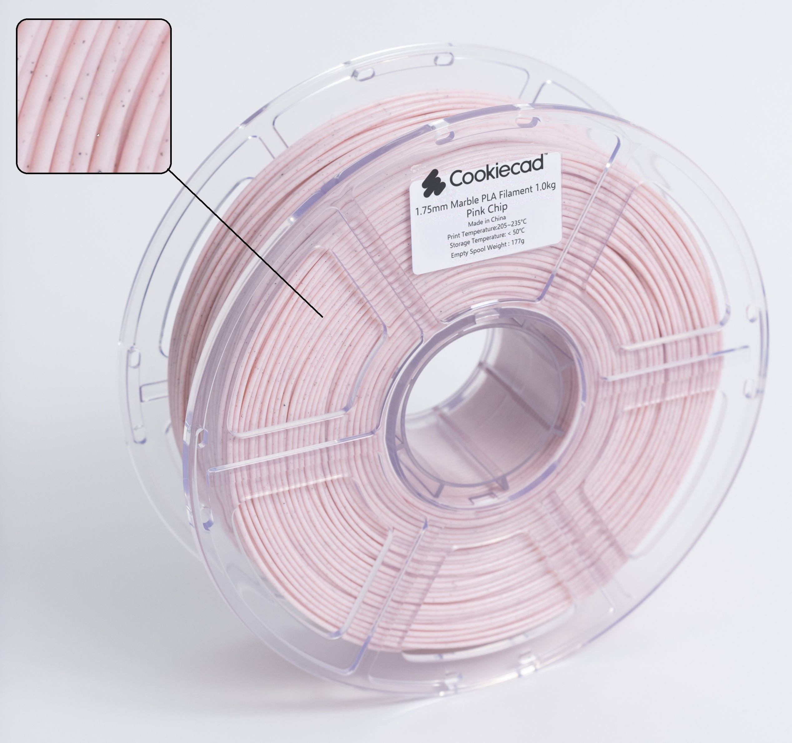 Roze Chip Marble PLA-filament 1,75 mm, 1 kg