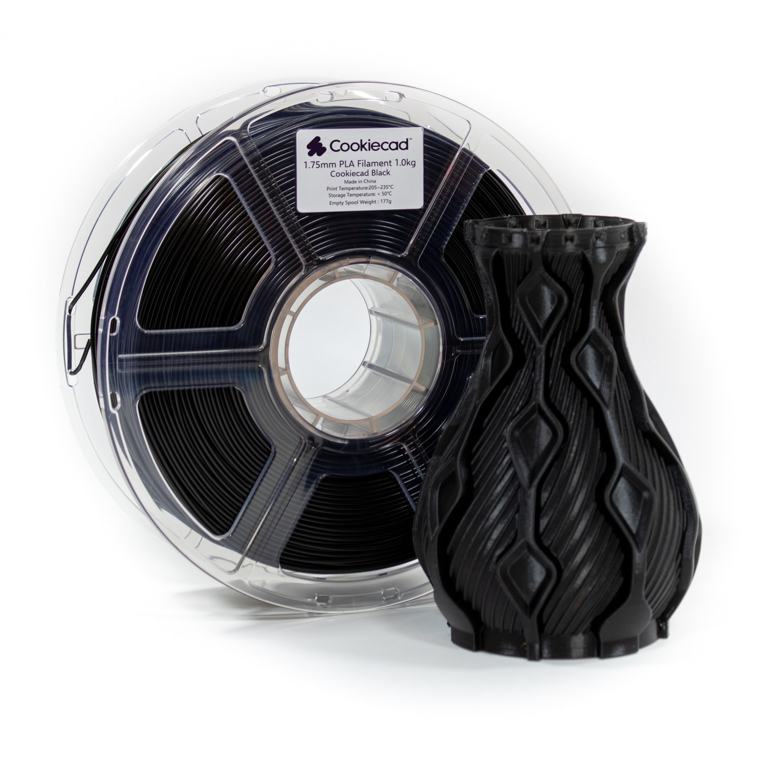 Black PLA Filament 1.75mm, 1kg